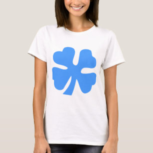 Camiseta Quatro Folhas de Folha - Azul Bebê