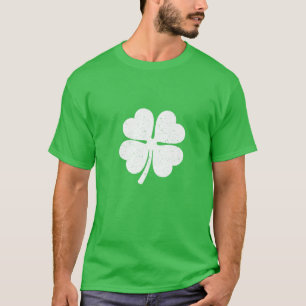 Camiseta Quatro Folhas de Folha Lucky Shamrock Rua irlandes