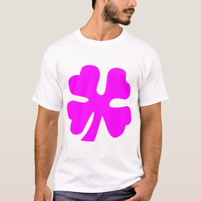 Camiseta Quatro Folhas de Folha - Magenta (Frente)
