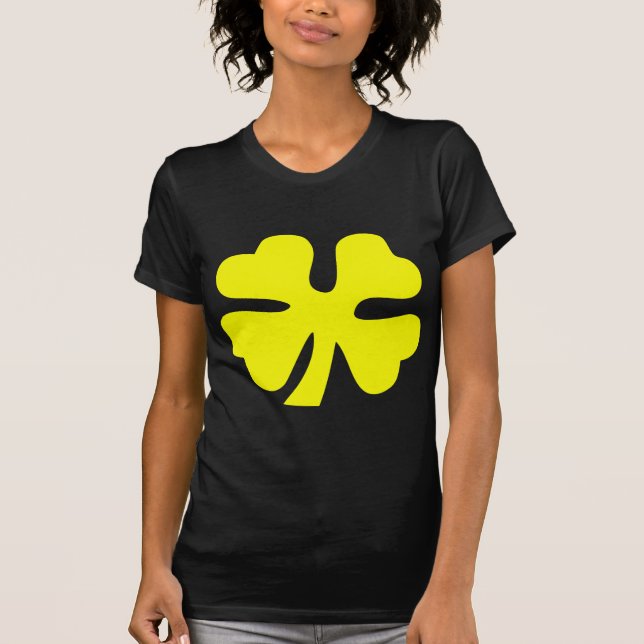 Camiseta Quatro Folhas Folhas - Amarelo (Frente)