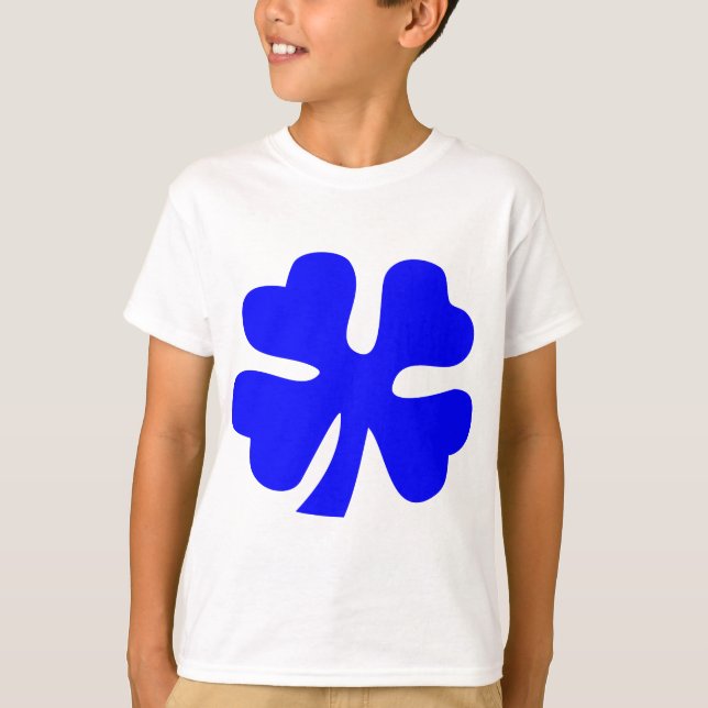 Camiseta Quatro Folhas Folhas - Azul (Frente)