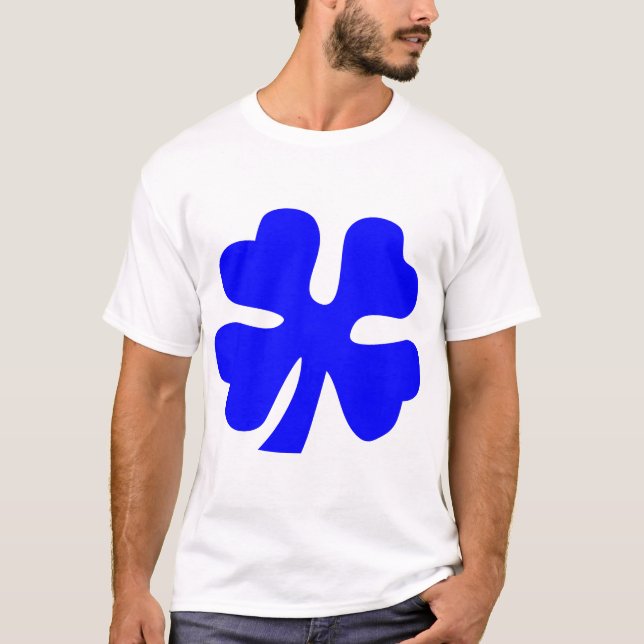 Camiseta Quatro Folhas Folhas - Azul (Frente)