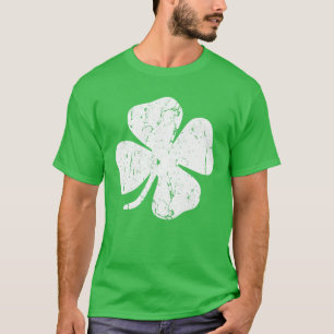 Camiseta Quatro Folhas Vintage Saint Patrick Day Presente