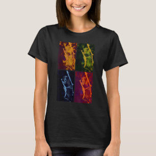 Camiseta Quatro imagens variantes de uma caçada de rainhas 