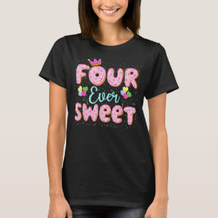 Camiseta Quatro Meninas de Rosquinha Doce 4º Aniversário 4