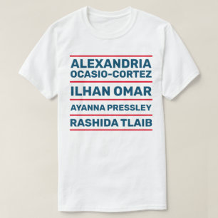 Camiseta Quatro mulheres sem medo brancas e azuis vermelhas