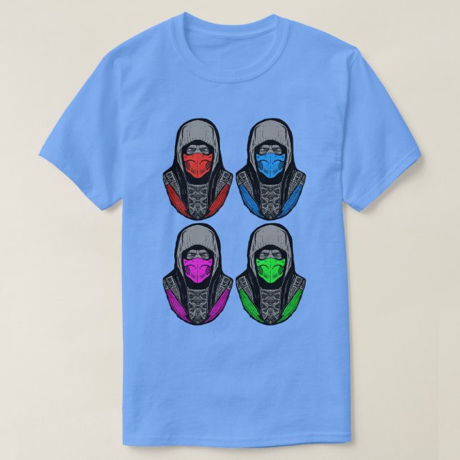 Camiseta Quatro Ninjas Pose v1 (Frente do Design)