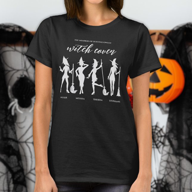 Camiseta Quatro Nomes Bruxas Amizade Tecida Halloween (Criador carregado)