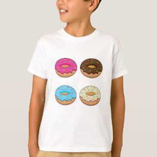 Camiseta Quatro padrões Rosquinha associados