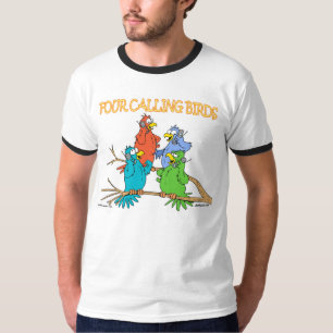 Camiseta Quatro pássaros de chamada