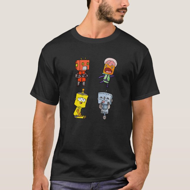 Camiseta Quatro robôs (Frente)