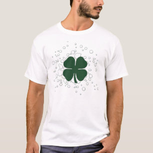 Camiseta quatro trevos de folha. bolhas.