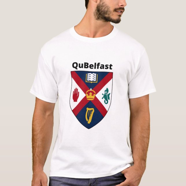 Camiseta qub queens universidade belfast (Frente)