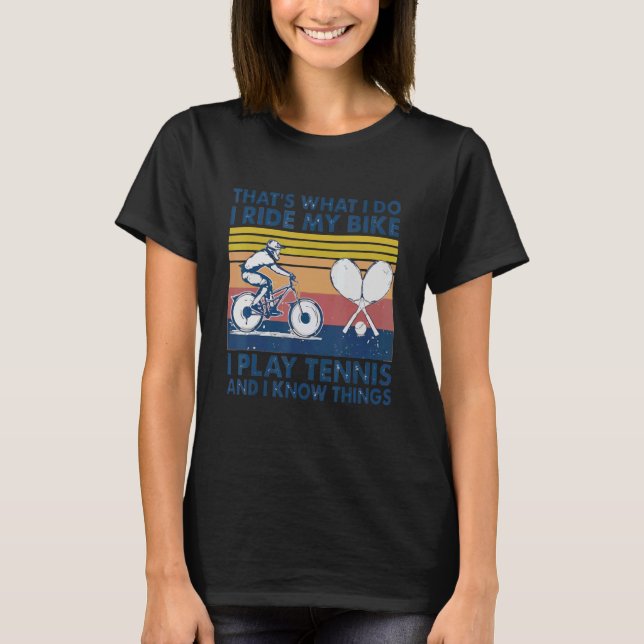 Camiseta Que 2019s O que eu faço eu canto eu jogo Tênis (Frente)