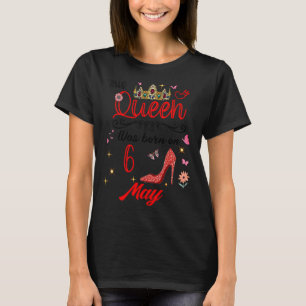 Camiseta Que 6 Aniversário Esta Rainha Foi Nascer No Dia 6