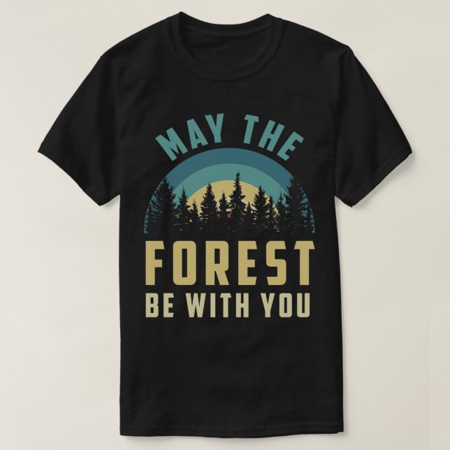 Camiseta Que A Floresta Esteja Com Você (Frente do Design)