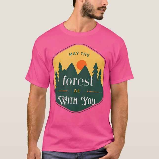 Camiseta Que A Floresta Esteja Com Você Estacionando Ao Ar  (Frente)