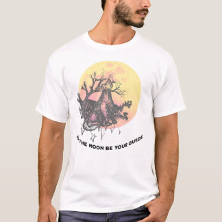 Camiseta Que A Lua Seja Seu Guia, Lobo na Lua, Russo