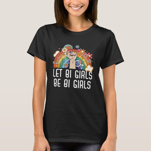 Camiseta Que As Meninas Bi Sejam Bi Meninas Orgulho Bissexu (Frente)