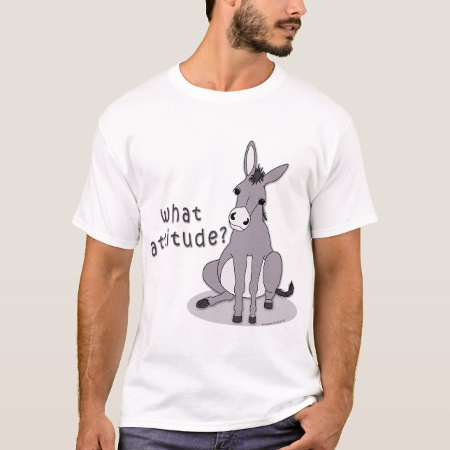 Camiseta Que atitude? Cute Sitting Donkey (Frente)