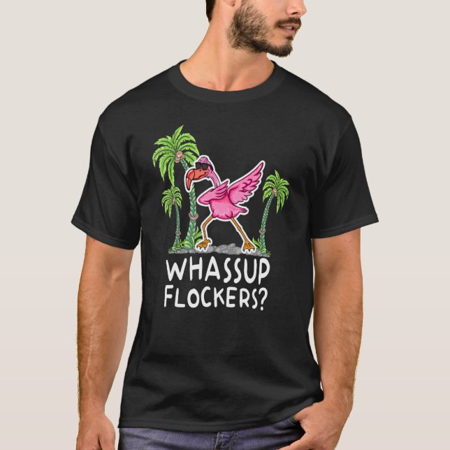 Camiseta Que Bloqueadores Dabbing Dab Flamingo dizendo (Frente)