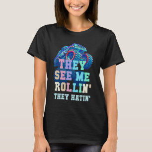 Camiseta Que bom que me veem a montar o ônibus da escola de