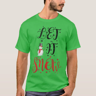 Camiseta Que bom que neve com um boneco de neve