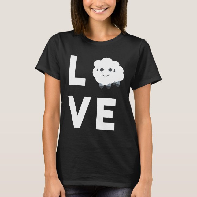 Camiseta Que bom que ovelha engraçada, pasto de ovelha para (Frente)