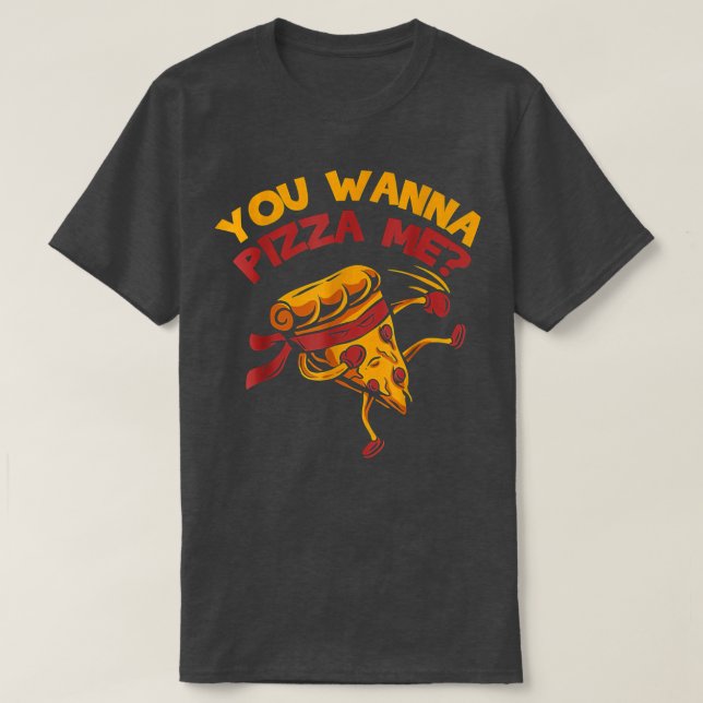 Camiseta Que bom que quer pizza para mim (Frente do Design)