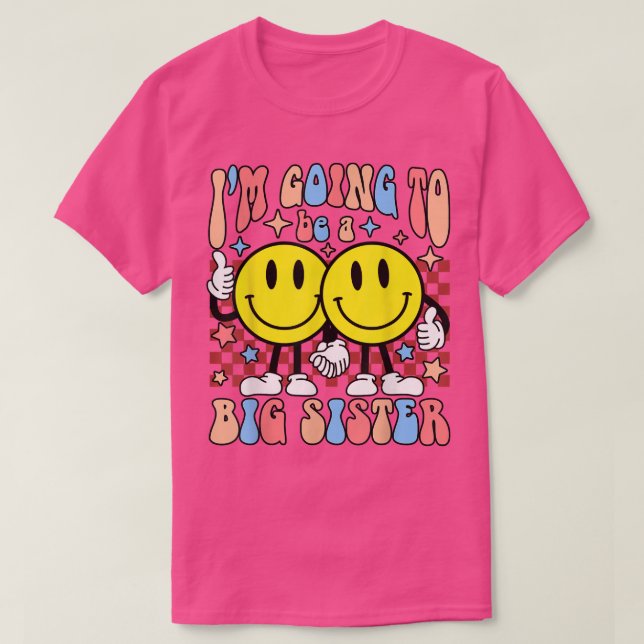 Camiseta Que bom que vou ser uma irmã mais velha e feliz (Frente do Design)