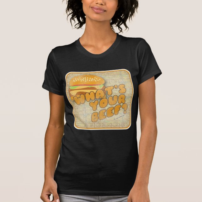 Camiseta Que Bovino Engraçado Consulta Cheeseburger Slogan  (Frente)