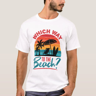 Camiseta Que caminho para o pouso da praia de Cute Summer