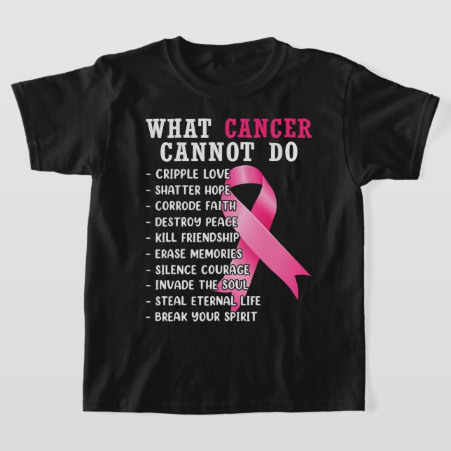 Camiseta Que Cancer Não Pode Fazer Cancer De Fita Rosa (Postura )