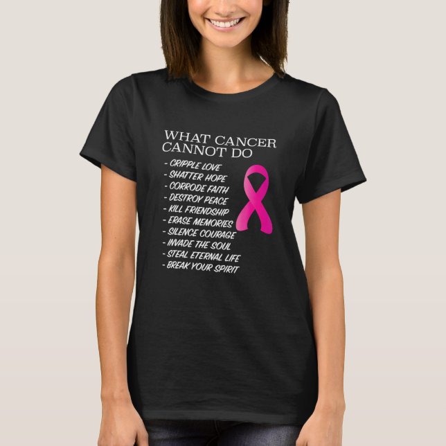 Camiseta Que Cancer não pode fazer inspiração de consciênci (Frente)