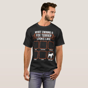 Camiseta Que cão possuindo do Fox Terrier olha como Tshir