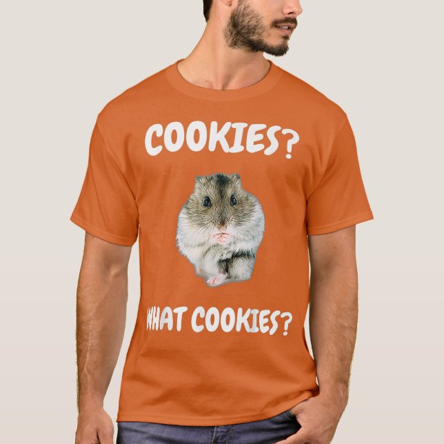 Camiseta Que Cookies Dwarf Hamster Engraçado Memória (Frente)