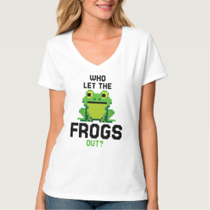 Camiseta Que Deixou Os Sapos Saírem Pixels Amfíbios Gastos