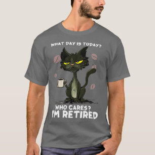 Camiseta Que Dia É Hoje Quem Me Importa O Café De Gato Apos