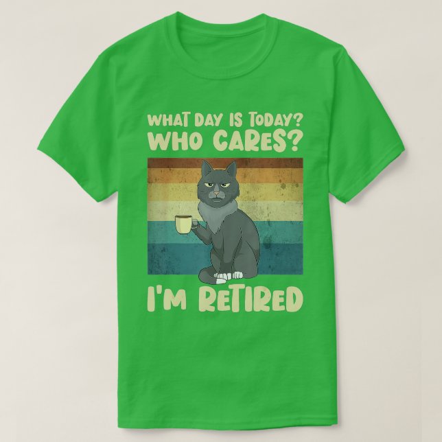 Camiseta Que Dia É Hoje Quem Se Preocupa Com O Meu Aposenta (Frente do Design)