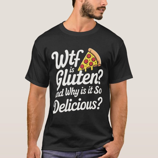 Camiseta que diabos é glúten (Frente)