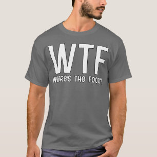 Camiseta Que diabos onde está a comida retrô engraçado