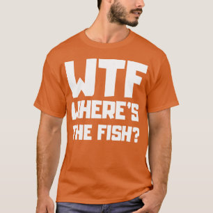 Camiseta Que diabos Onde está o peixe Presente dos anos 70