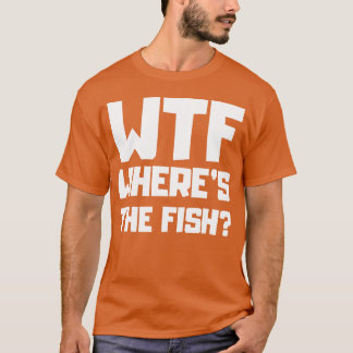 Camiseta Que diabos Onde está o peixe Presente dos anos 70