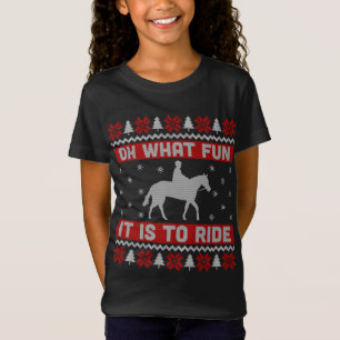 Camiseta Que Diversão É Dirigir Cavalo De Natal Feio
