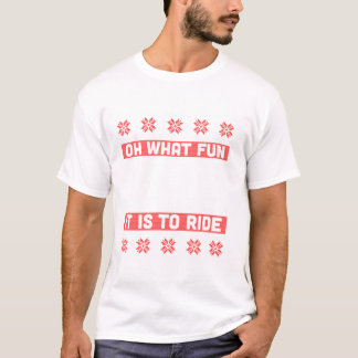 Camiseta Que Diversão É Dirigir Cavalo De Natal Feio