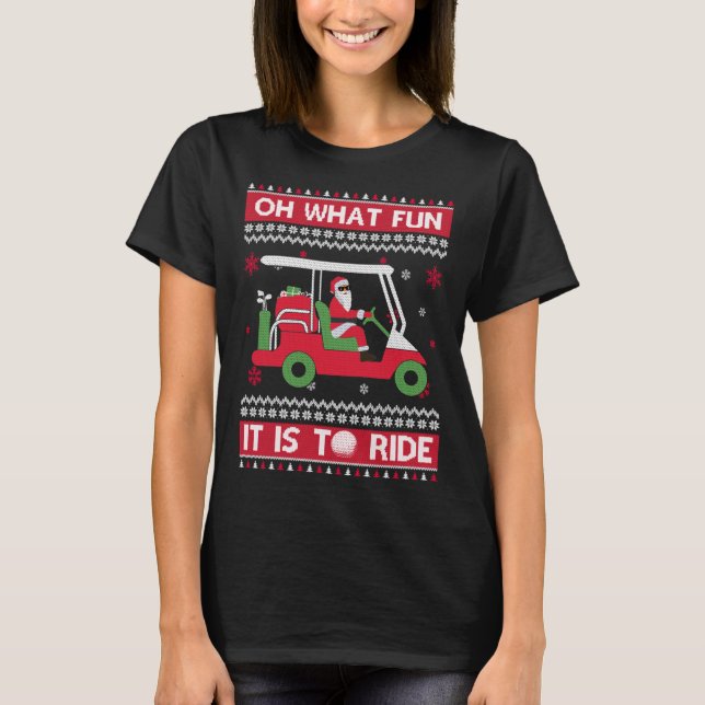 Camiseta Que Diversão É Dirigir Golf Ufly No Natal Xmas (Frente)