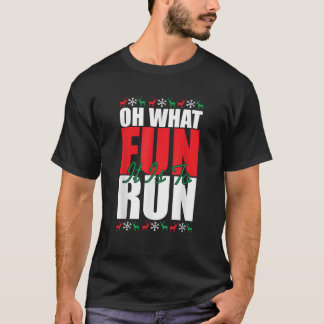 Camiseta Que Diversão É Executar Papais noeis Xmas Engraçad