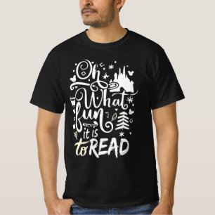 Camiseta Que Diversão É Ler O Livro De Natal Da Bibliotec