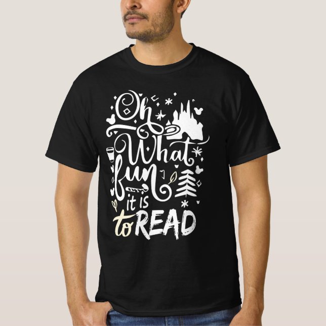 Camiseta Que Diversão É Ler O Livro De Natal Da Bibliotecas (Frente)