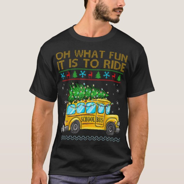 Camiseta Que Diversão É Ter Uma Escola De Natal Engraçada (Frente)